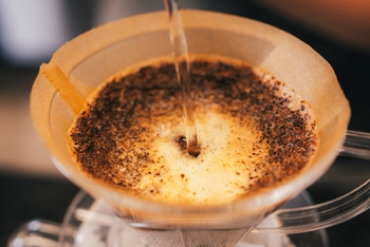 Pour-over coffee photography at Plants Cafe