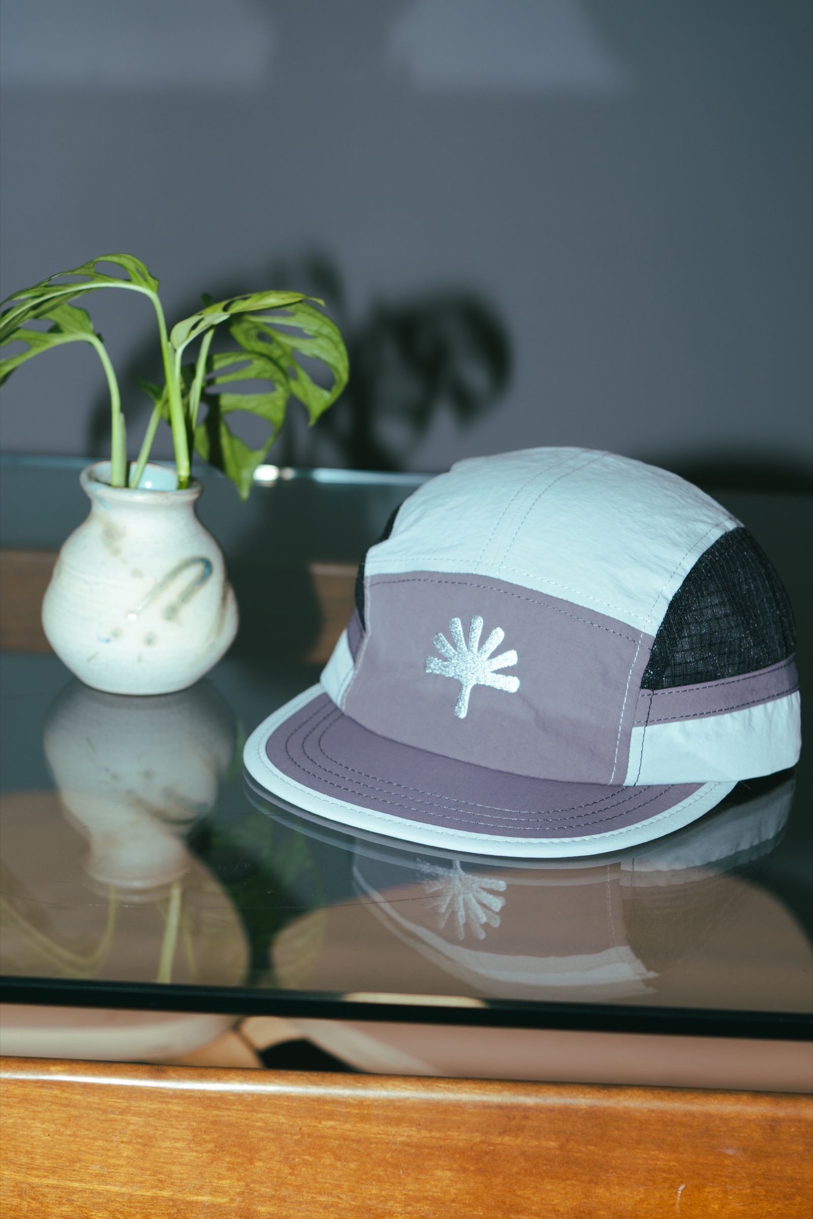 Plants Cafe merchandise campaign featuring a cap and branded clothing