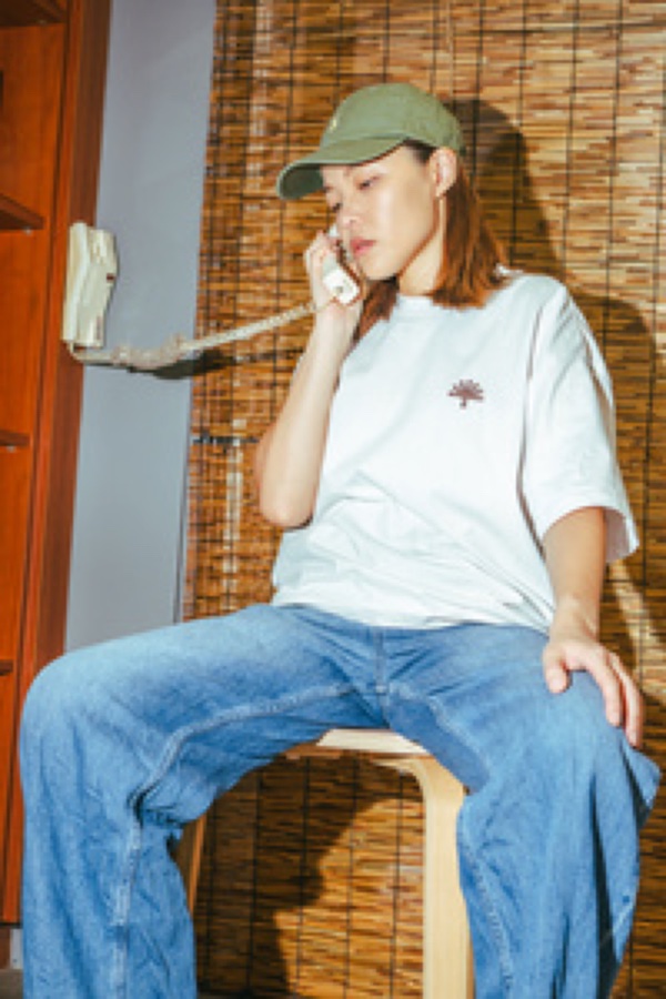Plants Cafe white shirt portrait